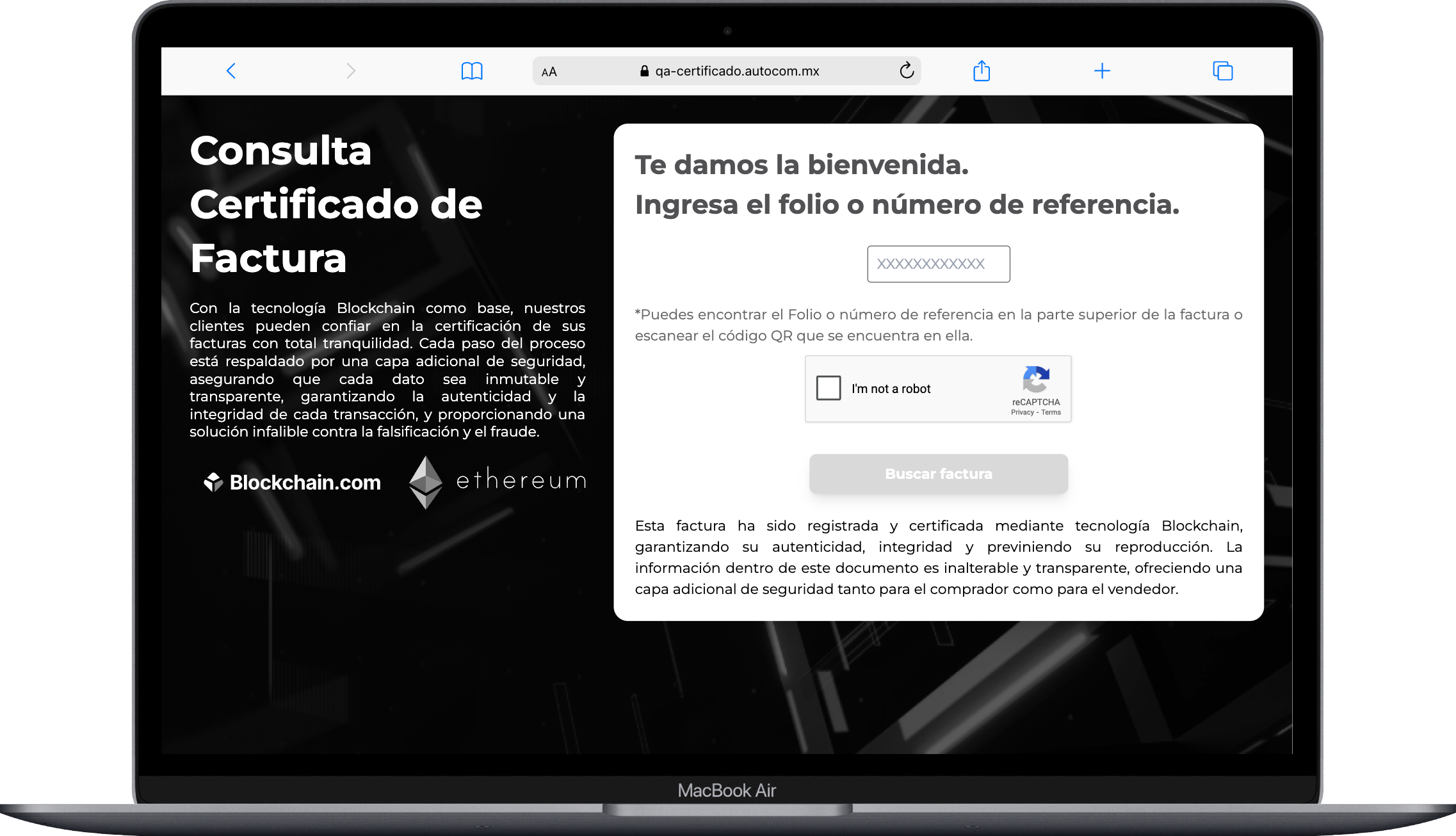 Autocom Blockchain preview