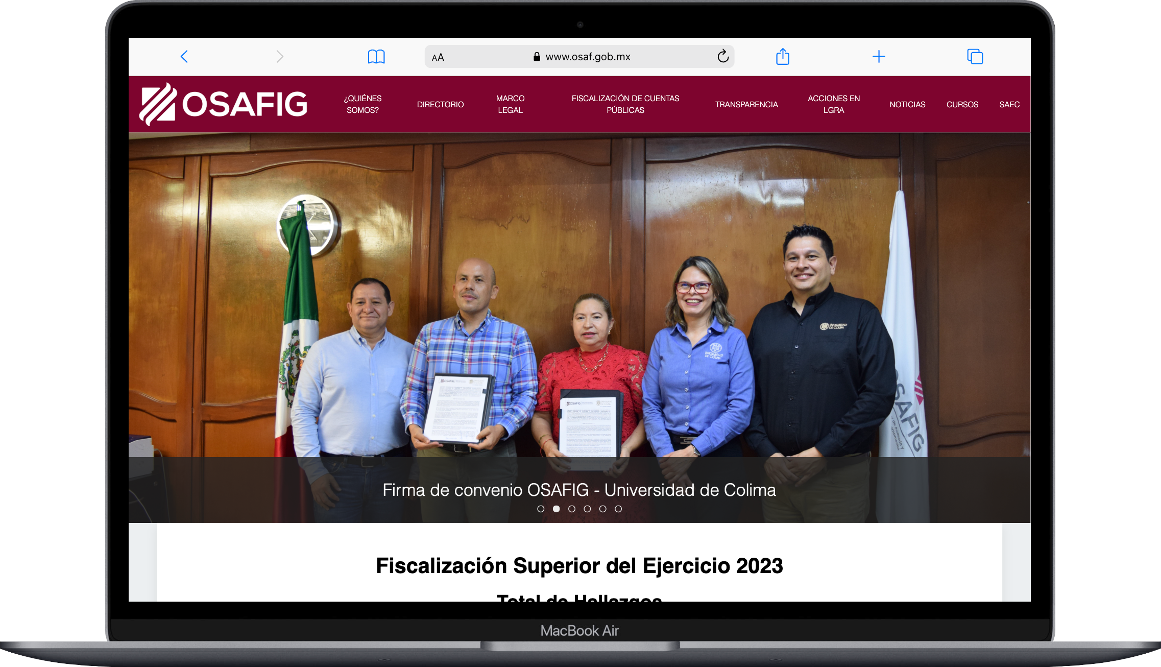 OSAFIG Colima Official Website preview