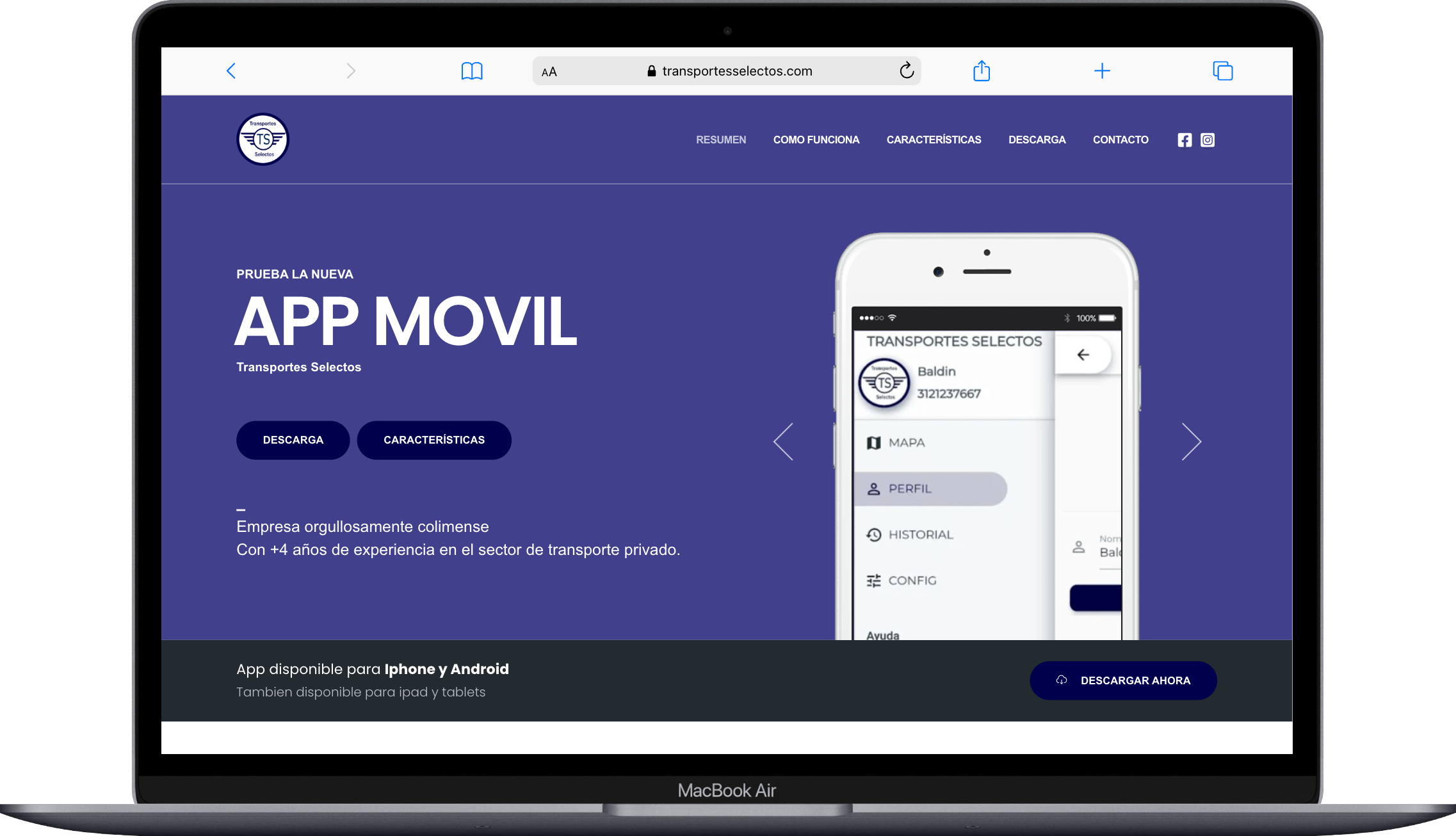 Transportes Selectos Admin Panel preview